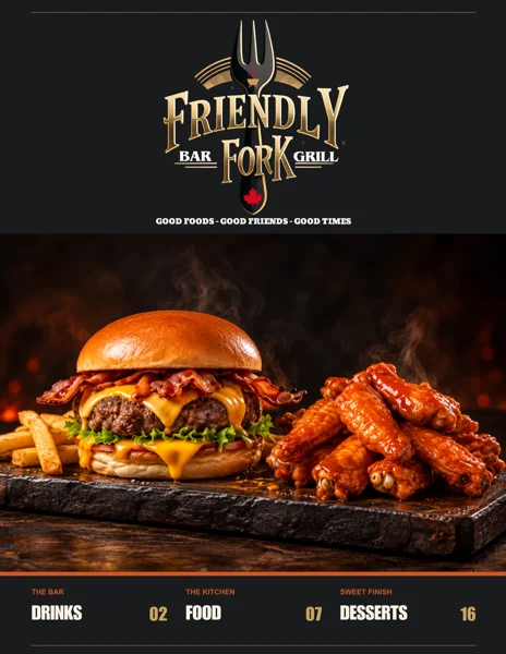 New Friendly Fork menu: Menu cover