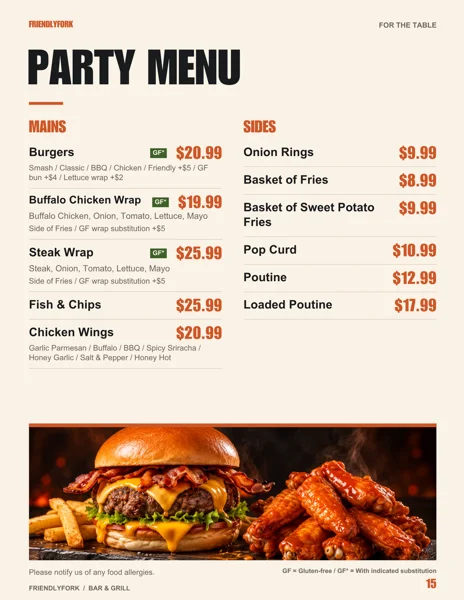 New Friendly Fork menu: Party menu